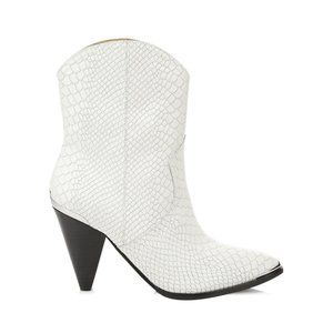 Joie Garner Snakeskin Print Western Boots 6.5
